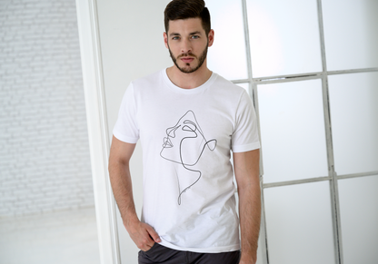 Axes “Silhouessence” Line Art Face Tee – Defined by Grace