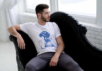 Axes "Solitude" Minimalist Sketch Terry Oversized (Unisex) Tee