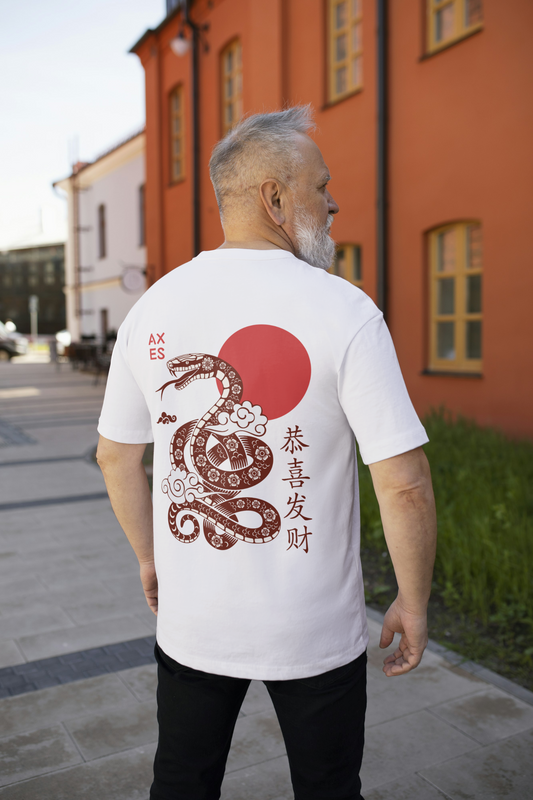Axes "Serpent Prosperity" Terry Oversized (Unisex) Tee